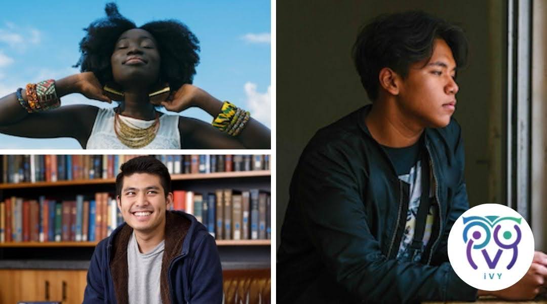 A photo of IVY study promotional photos and the IVY logo